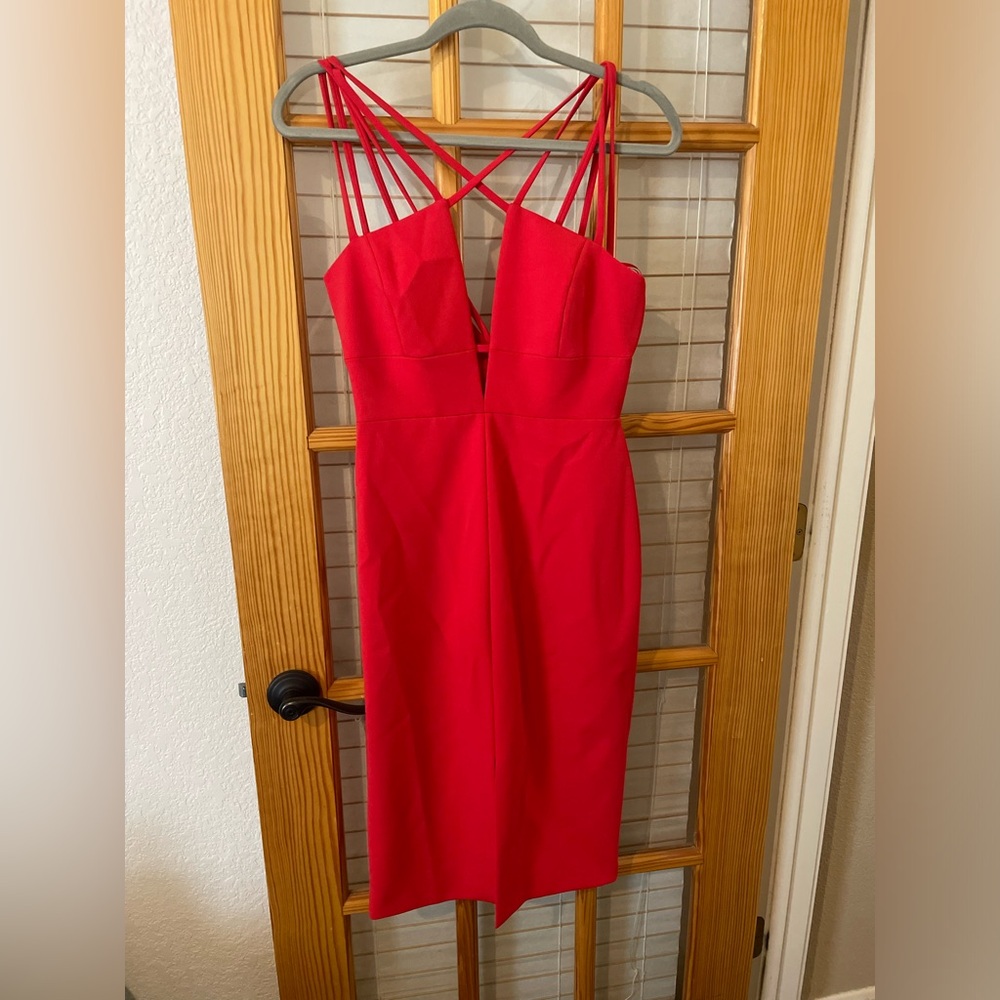 BCBG Elegant Red Strappy Dress